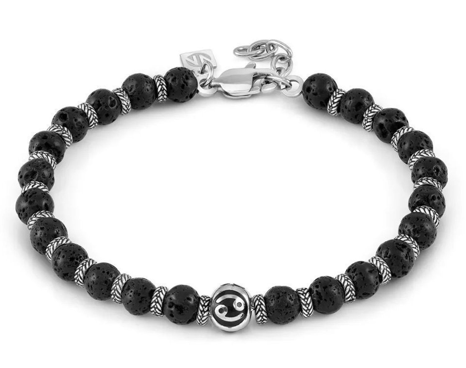 Bransoletka męska Lawa wulkaniczna i znak zodiaku Rak NOMINATION 027928 004.jpg